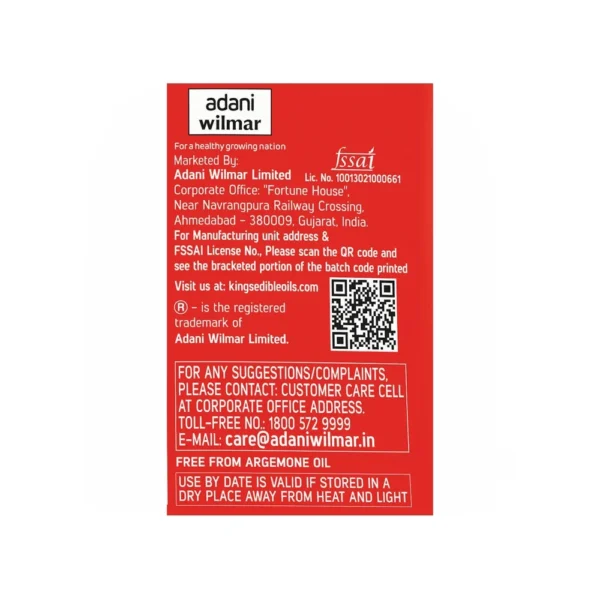 King's Kachi Ghani Pure Mustard Oil Pouch - Image 4