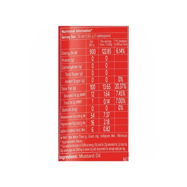King's Kachi Ghani Pure Mustard Oil Pouch - Image 3